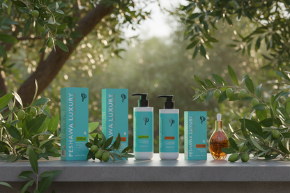 PESHAWA Luxury Complete Haarverzorgingsset – Shampoo, Treatment & Arganolie