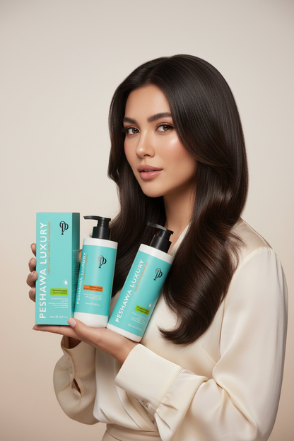 PESHAWA Luxury Complete Haarverzorgingsset – Shampoo, Treatment & Arganolie